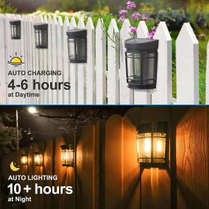 Classic Style Solar Garden Lights Imitation Tungsten LED Lamp Fence Light