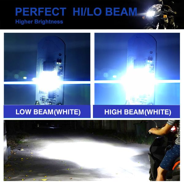 Motorcycle LED Bulb H6 Ba20d 23W 2300LM with Aluminum Base Borad COB 12V Motor Accessories