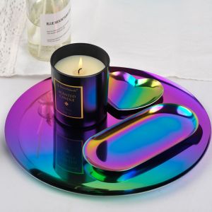 China ± 0.01mm Tolerance Home Decoration Candle Tools Multicolor Gold Silver Color Metal Plate on sale