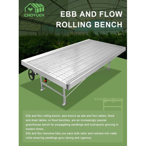 Hydroponic Trays Greenhouse Benches Ebb And Flow Rolling Benches 3mm