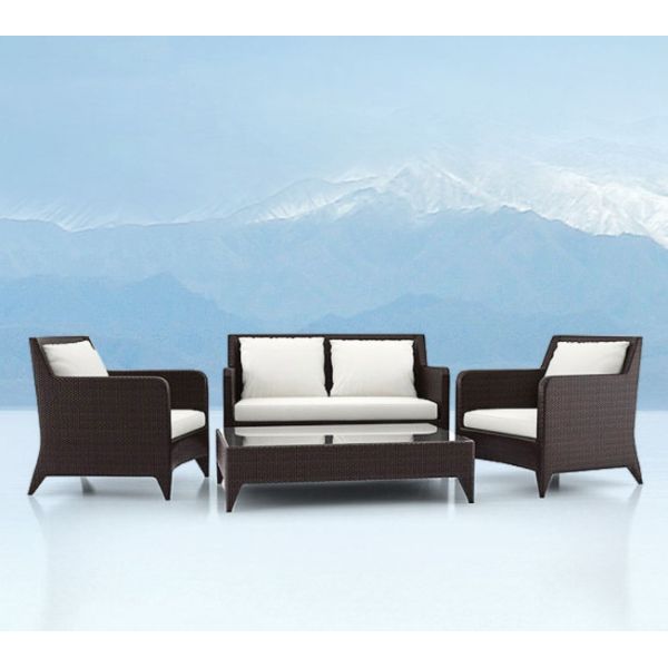 Waterproof Chairs Outdoor Rattan Indoor Sofa Set Garden Patio Lounge