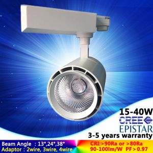 China 3/4 channel warm white 3000K 25W LED track light focus angle for gallery with 5 years warranty on sale