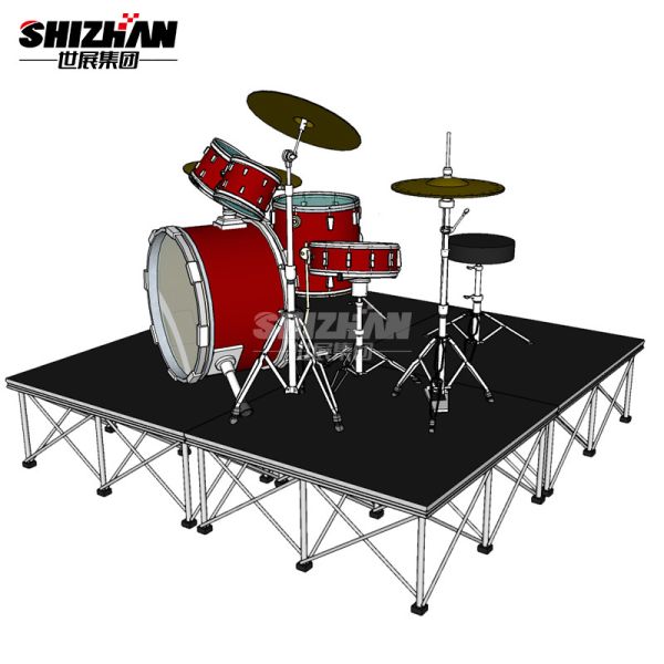 Buy 4x8 Stage Platform Deck Drum Riser TUV Certified at wholesale prices