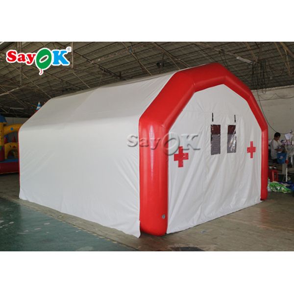 Inflatable Emergency Tent Oxford Cloth Inflatable Medical Tent / Cube Decontamination Tent
