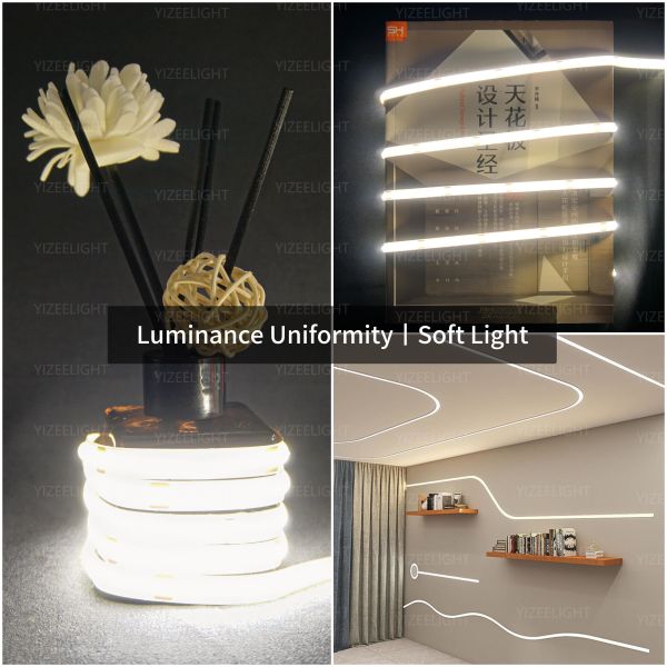 24V White COB LED Strip Light 4000K 8mm Width 480Chips/m Ra>90 LED Tape Lights