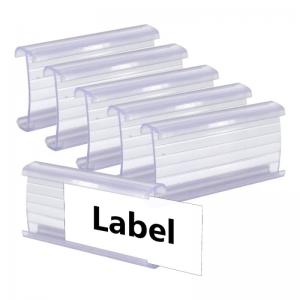 Quality Supermarket Label Holder 3.5*7.5cm Plastic Shelf Label Holder Writable for sale