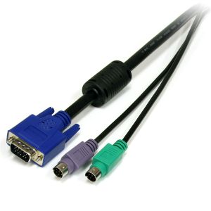 6 ft 3 in 1 PS/2 KVM Cable with high quality