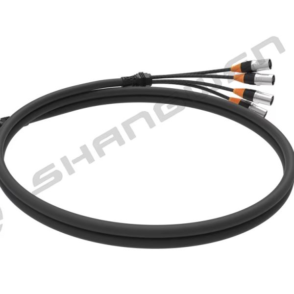 Multi-Channel 4 Channel 4 Way Cat6 Cat6A FTP Multicore Power Cord Ethercon to