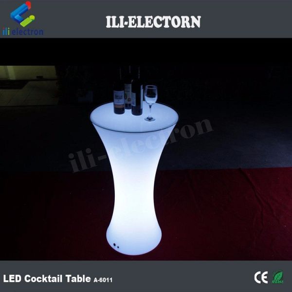Illuminated led plastic lighting furniture set cocktail table