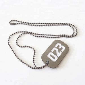 Cheap metal black nickle plating dogtags embossed custom dog tag