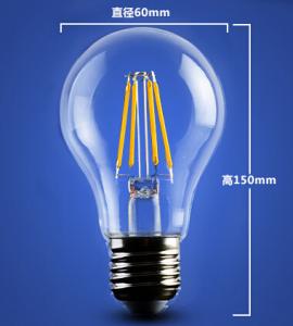 China RGB 4W 6W 8W A60 E27 Edison COG lamp LED Filament Bulb Light replace traditional bulbs on sale