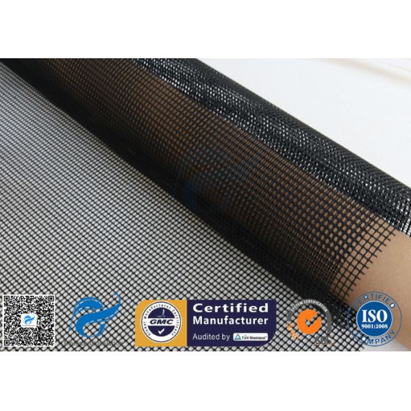 Black PTFE Coated Fiberglass Mesh Fabric 580GSM 4M Wide Conveyor Belt Sealing