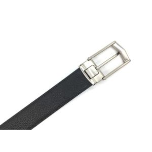 Zinc Alloy Buckle Mens 3.5CM Cowhide Leather Dress Belt