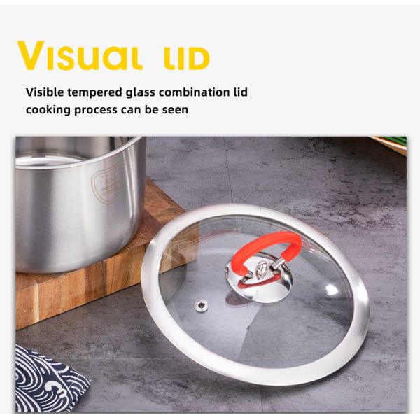 New Arrival Kitchen Cooking Pot Set Stainless Steel Soup Pot Set Cooking Cookware Set