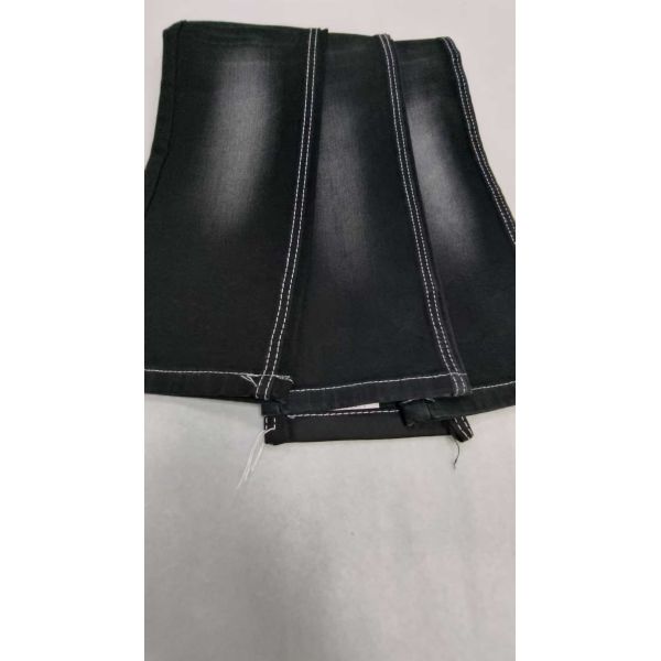 Buy Middle elastic 12oz Black with full width 180-182cm construction 7+7*7/55/75 Denim fabric  JSD3433A for men jeans at wholesale prices