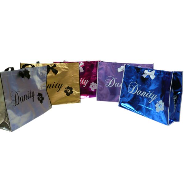 Non Woven Carry Bag , 75g Coated Unwoven Fabric Shopping Bags With Butterfly Bow
