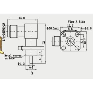 Right Angle Gold Plated 18GHz 50Ohm SMA RF Connector