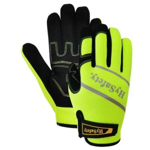 China Adjustable Cuff Medium Duty Mechanics Wear Gloves One Piece Back on sale