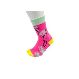 Neon Pink Flamingo Womens Fancy Socks Women Feather Yarn Soft Socks