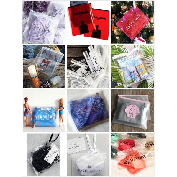 Frosted Zipper Slider Pvc Packaging Phone Cover Case Bag With Gold Logo