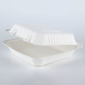 Eco food packaging tableware biodegradable clamshell take away box