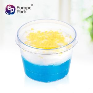 Hot selling round wholesale clear disposable plastic cup with lid