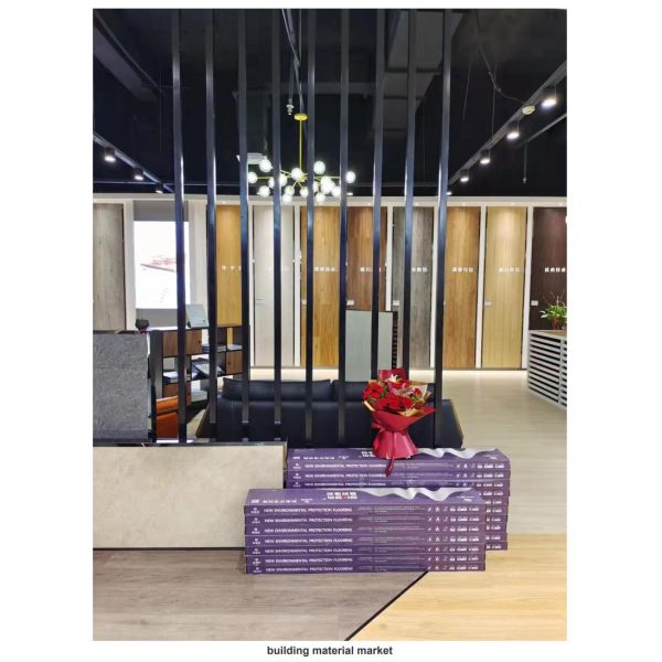 GKBM FT-W29135-1 1220mm Anti-slip Wear Resistance Brown Oak Splicing Wood Grain Stone Vinyl Composite Click SPC Flooring