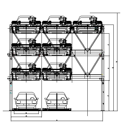 Intelligent Puzzle Car Parking System 4 Decks Lift-sliding Automatic Vehicle Parking System