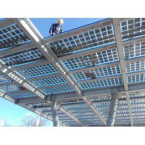 Canopy BIPV Photovoltaic Dual Glass Solar Panels T5 Aluminum Frame