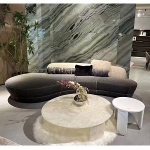 Brazilian Blanco Cristallo Marble End Table Moisture Resistant For High End