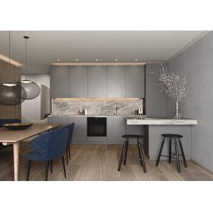 Customized Lacquer Kitchen Cabinets Design In Matt / High Gloss Finishes