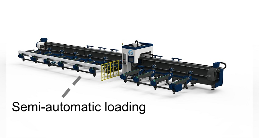 QH-GC3-H    3-Chuck Heavy Duty Lathe Tube Cutting Machine Side-mounted Lathe Semi-automatic Loading