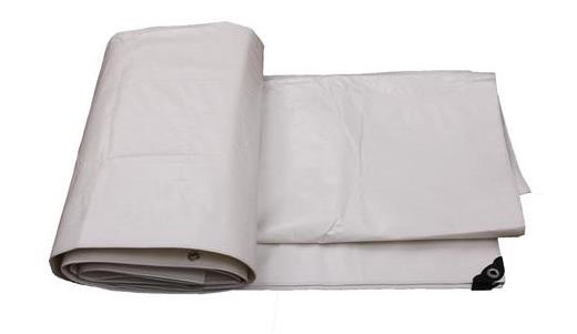 White / Blue PE Tarpaulin Sheet Corrosion - Resistant With Both Side Laminated