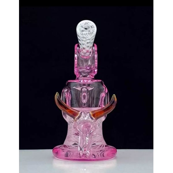 Buy 9inch Recycler Funnel Bubblers Glass Smoking Water Pipe Customizable Logo at wholesale prices