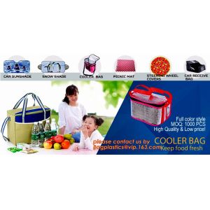 polyester cheap simple insulated cooler bag for food, Promotional custom