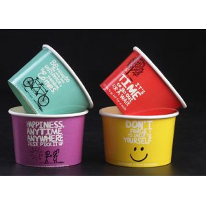 Branded Disposable Ice Cream Paper Cups with Our Design