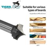 Pointed Nose Tiger Bit 65HRC Arc Milling Door Panel Cnc Machion Tools