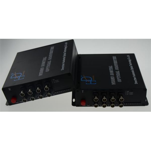 AHD 1080P Video Audio Data Fiber Media Converter 8Ch 1310nm/1550nm Wavelength