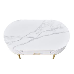 Fashionable Rubber Wood Frame TV Unit Coffee Table Set