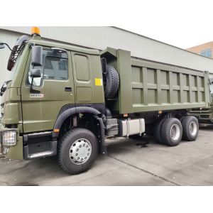 SINOTRUK HOWO 400HP Green Tipper Dump Truck RHD 6×4 12wheels High Horsepower