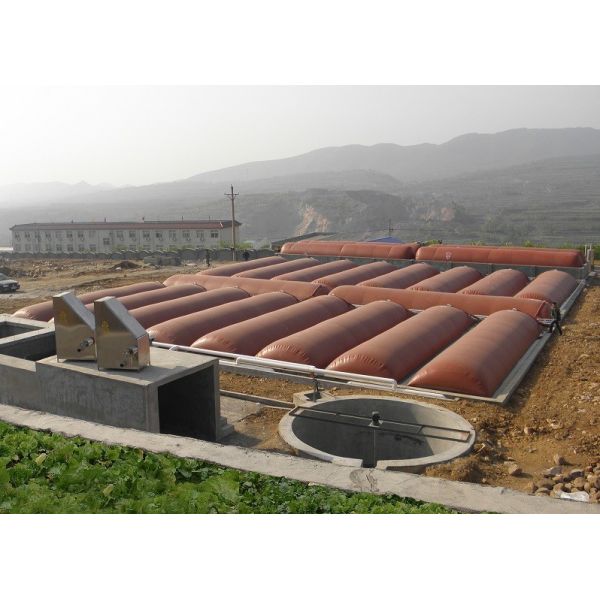Underground Installation Biogas Digester Tank featuring Red Mud Film PVC Mesh