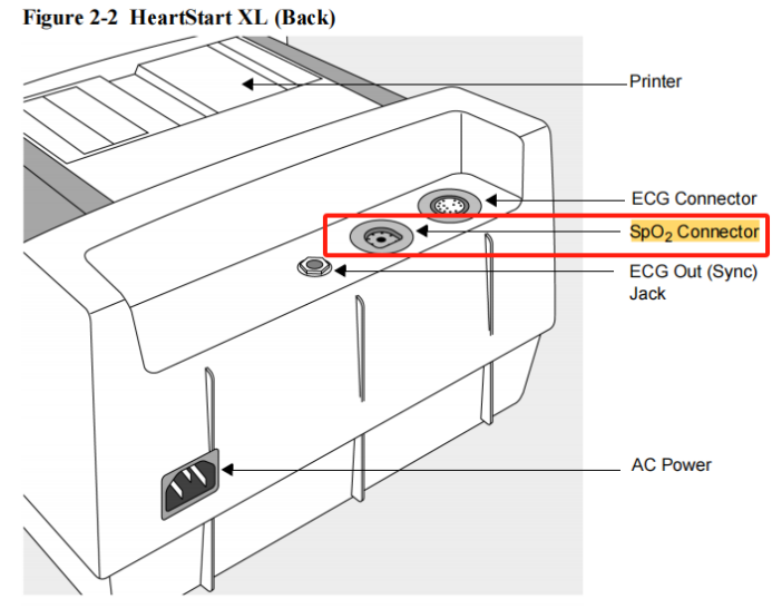 Heartstart XL M4735A Defibrillator Blood Oxygen SPO2 Connector Medical Defibrillator part
