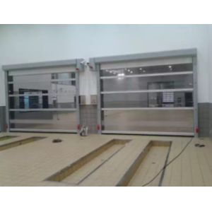 Aluminum Alloy Glass Sectional Door For Villa Customized Transparent