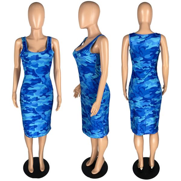 Plus Size Club Maxi Sexy Sleeveless Dresses Summer UNeck Slit