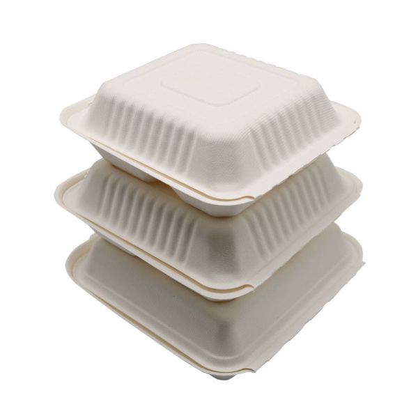 Buy 9x9inch Disposable Microwavable Clamshell Takeaway Boxes at wholesale prices