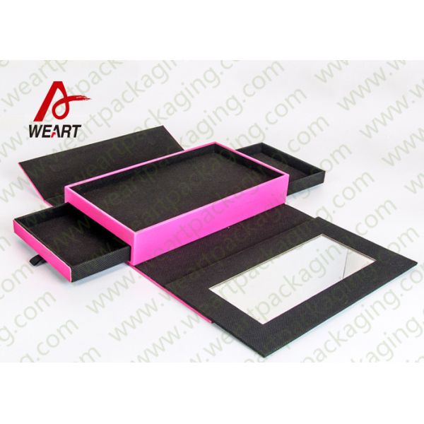 Colored Cosmetic Paper Box Fabric Cardboard Cosmetic Packaging Customized Size