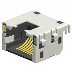 Quality RJ45 Modular Jack,Shielded, THT,Reflow Soldering, LED for sale