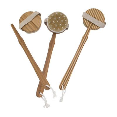 Buy Long Handle Bath Body Brush Massager Pin Bristle Round Head at wholesale prices
