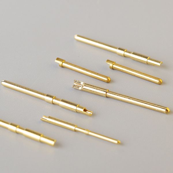 Buy CNC Machining High Precision Metal/Steel/Aluminium/Copper/Brass Gold Plated Connector/Electrical Terminal Pin/Soldering Spring Loaded Pogo Pin Customized Part at wholesale prices