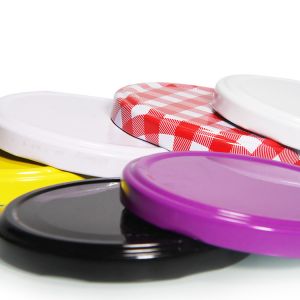 Custom Printed Glass Honey Jar Bottle Cap Tinplate Lug Closures